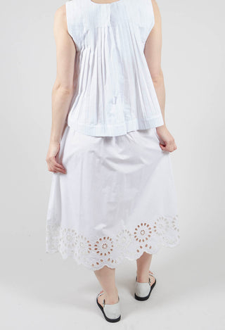 Broderie Anglaise Skirt in Off White