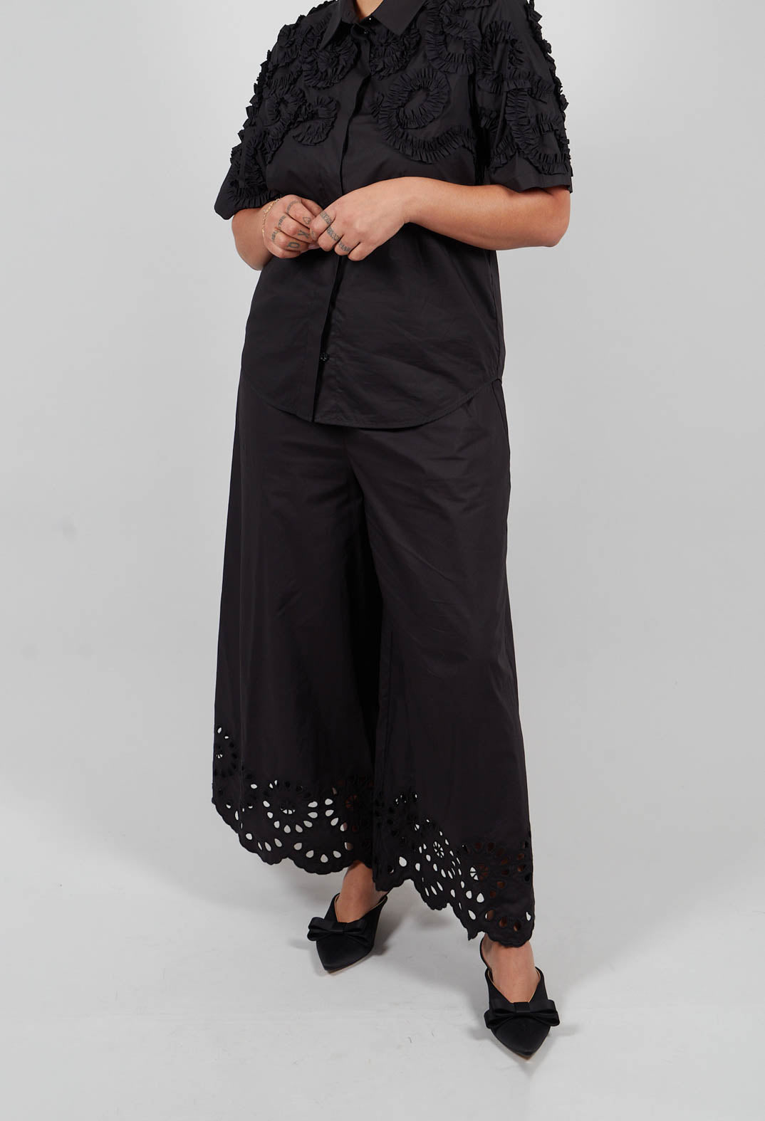 Wide Leg Trouser in Nero