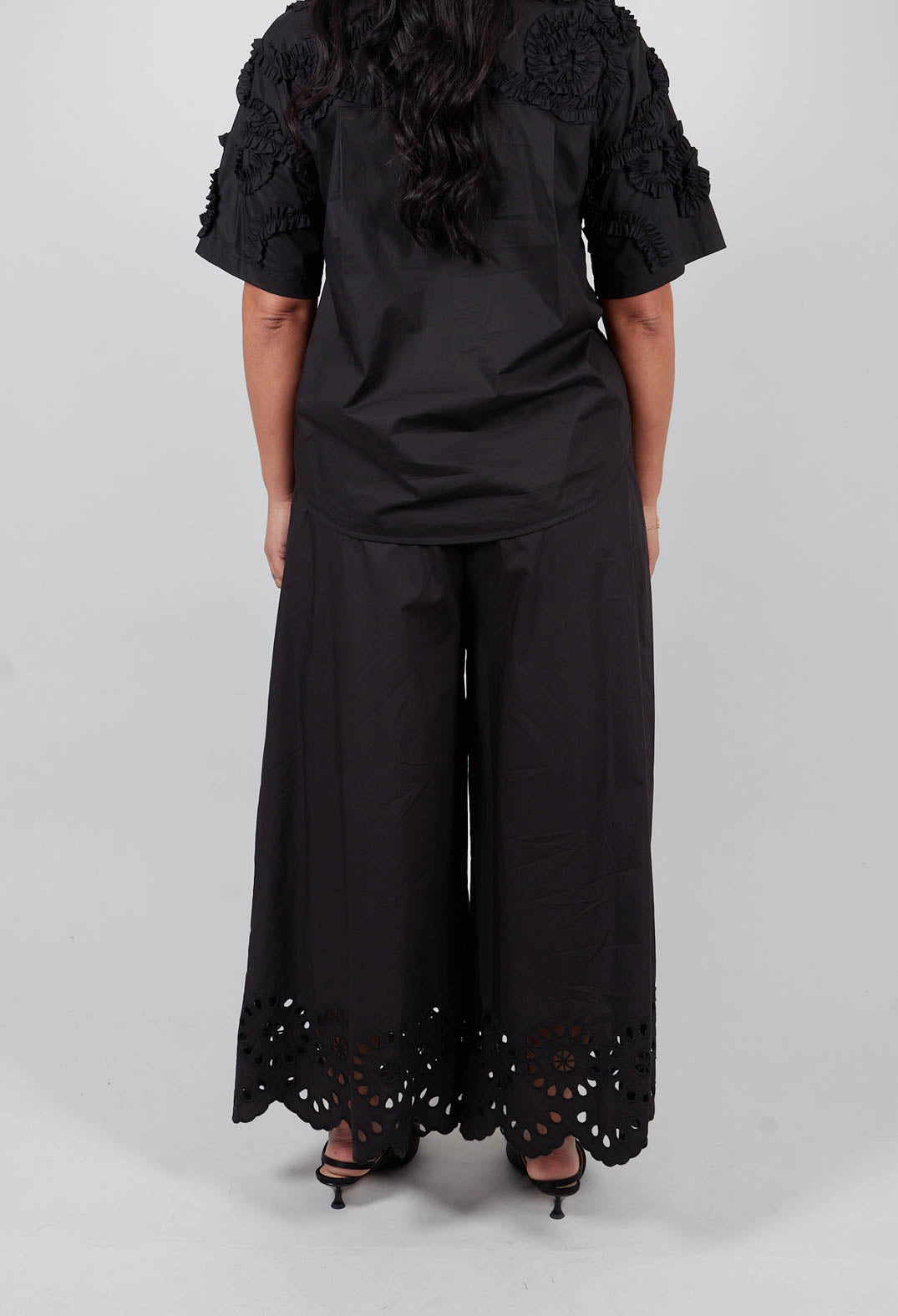 Wide Leg Trouser in Nero