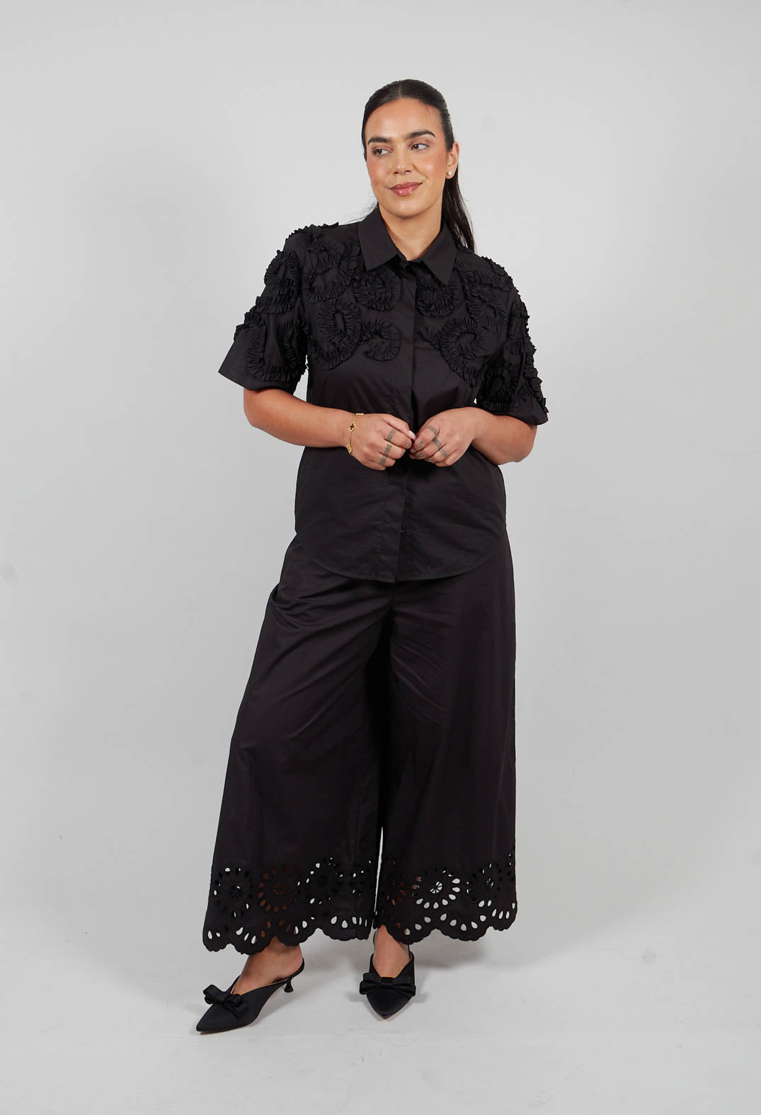Wide Leg Trouser in Nero