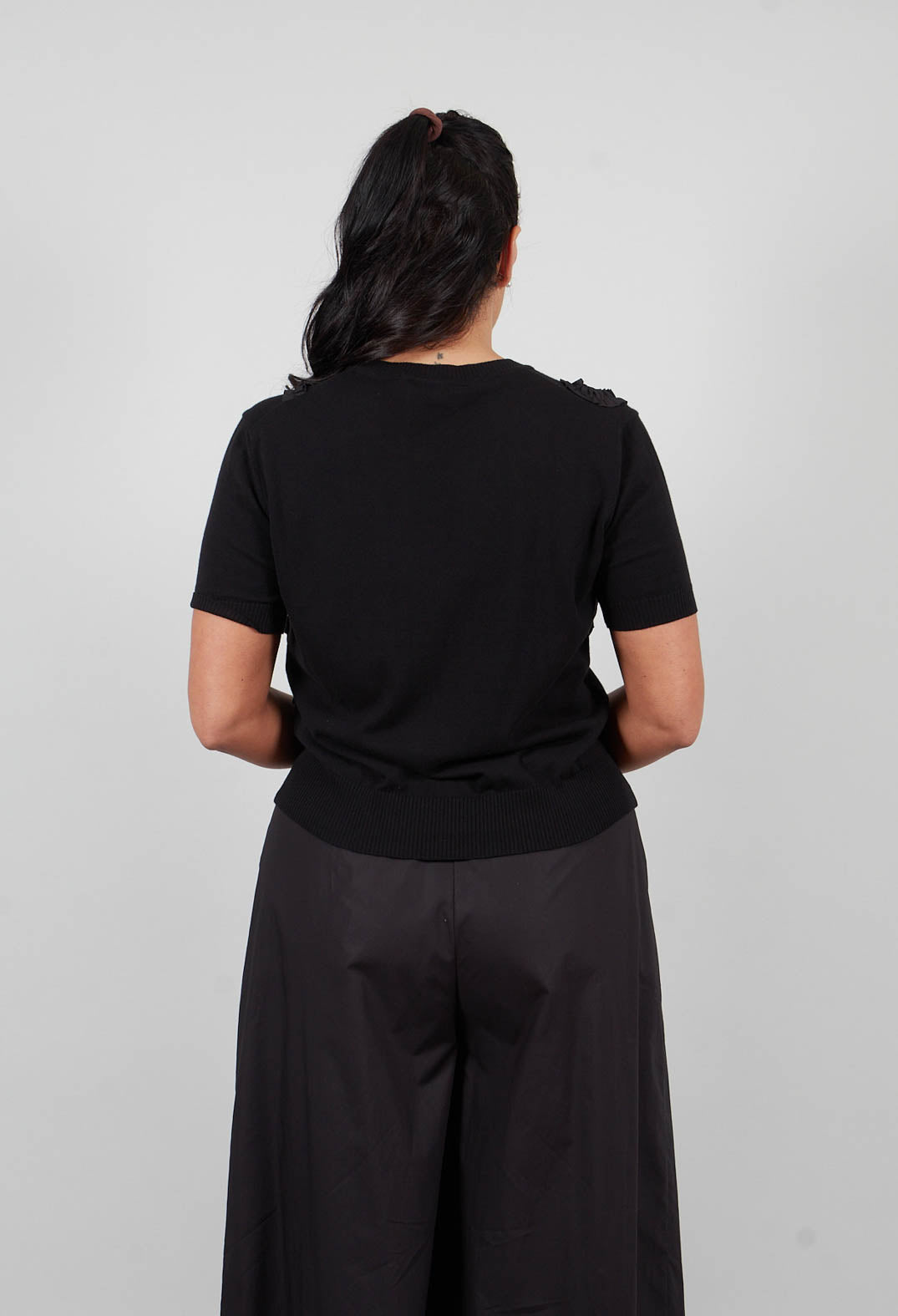 Cropped Jumper in Nero