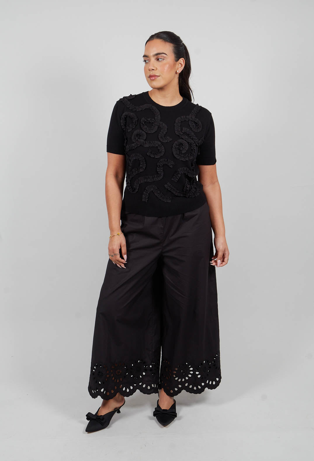 Cropped Jumper in Nero