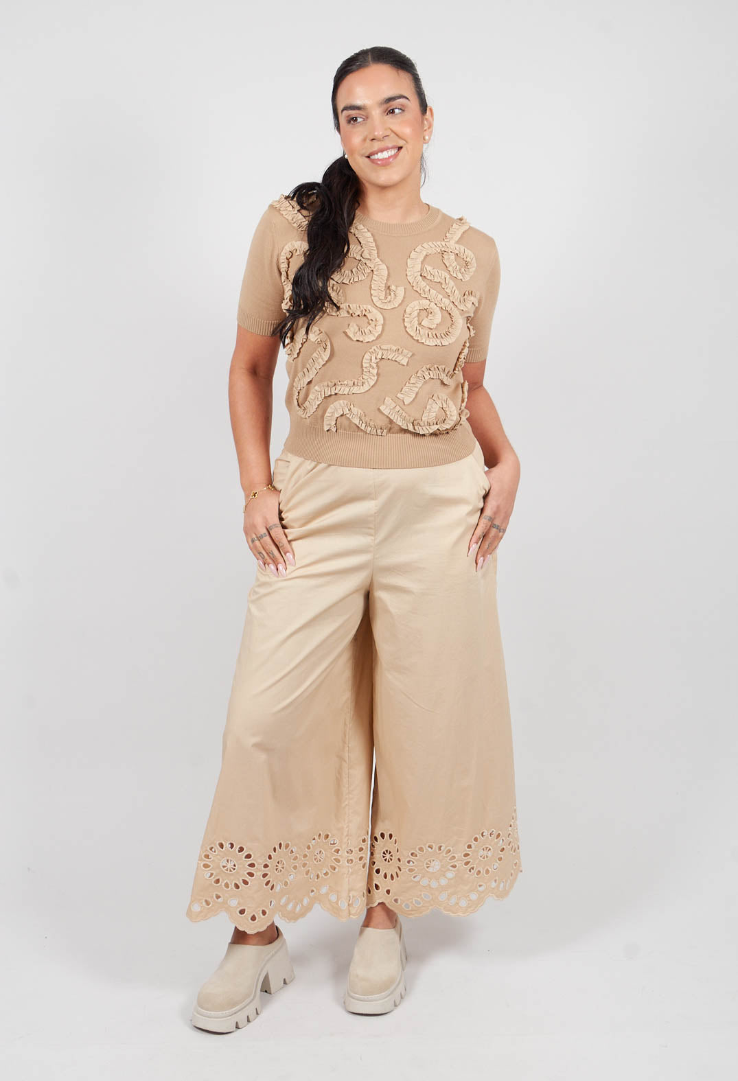 Cropped Jumper in Lark
