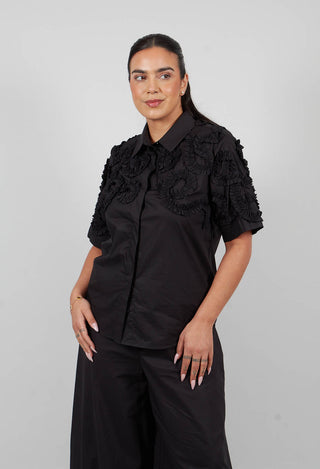 Frill Blouse in Nero