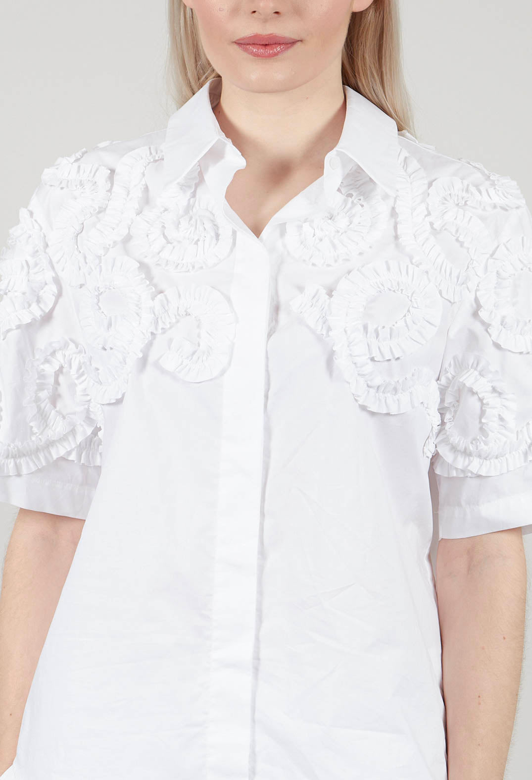 Frill Blouse in Off White