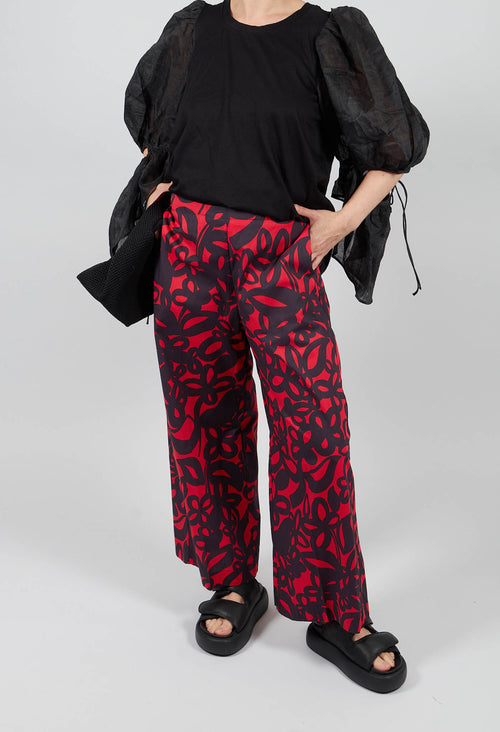 Wide Leg Trouser in Gojiberry and Polinig