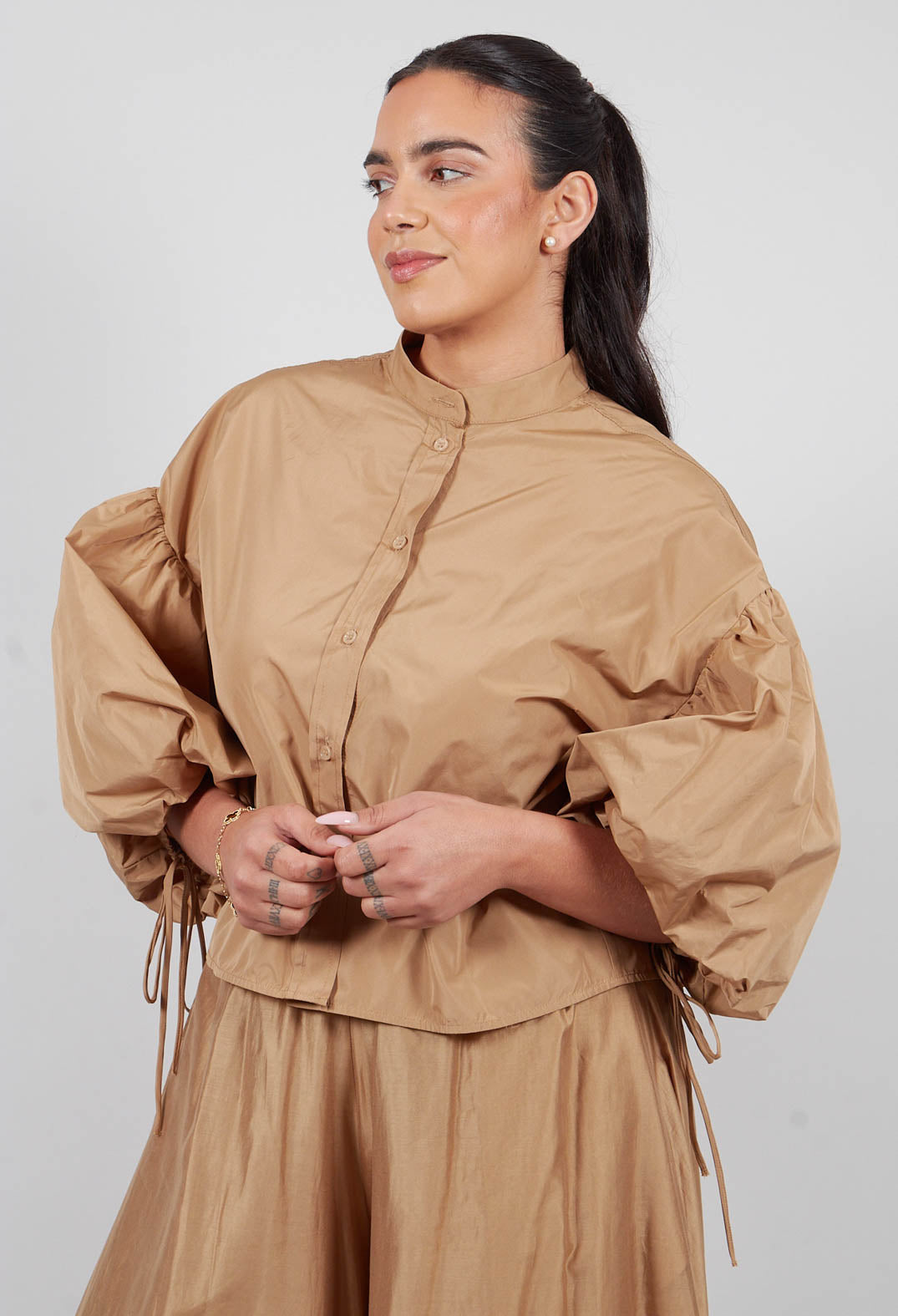Balloon Sleeve Shirt in Lark