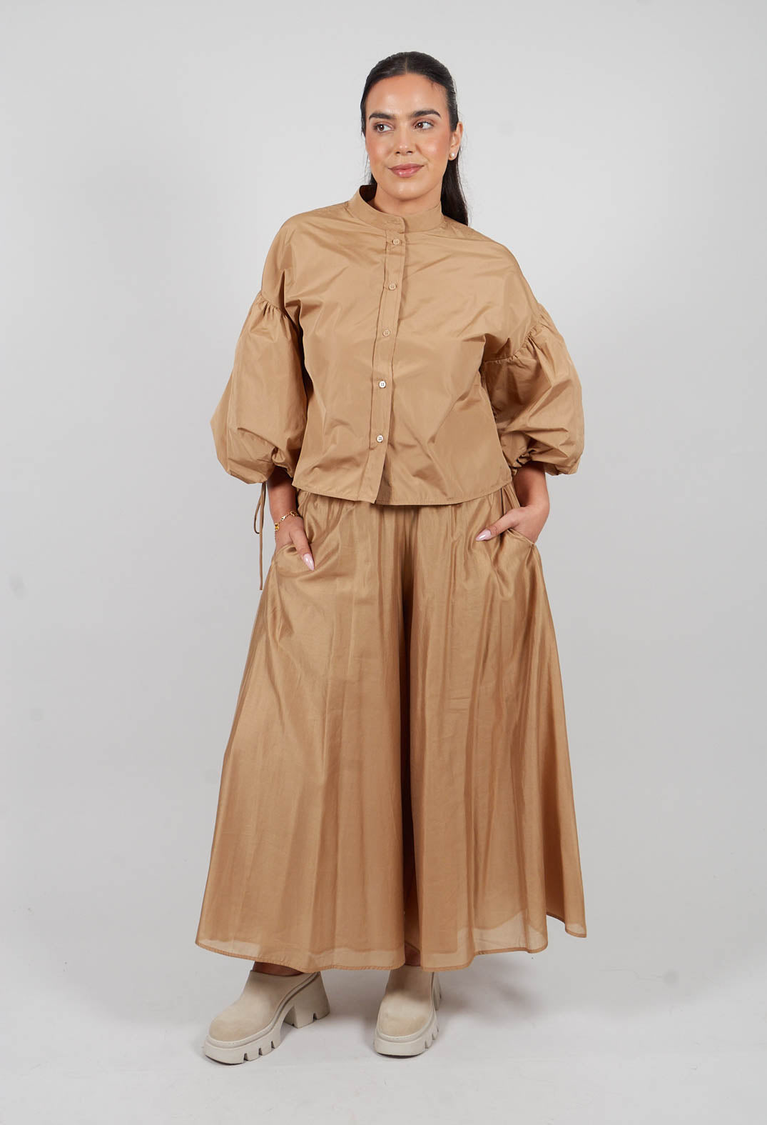 Balloon Sleeve Shirt in Lark