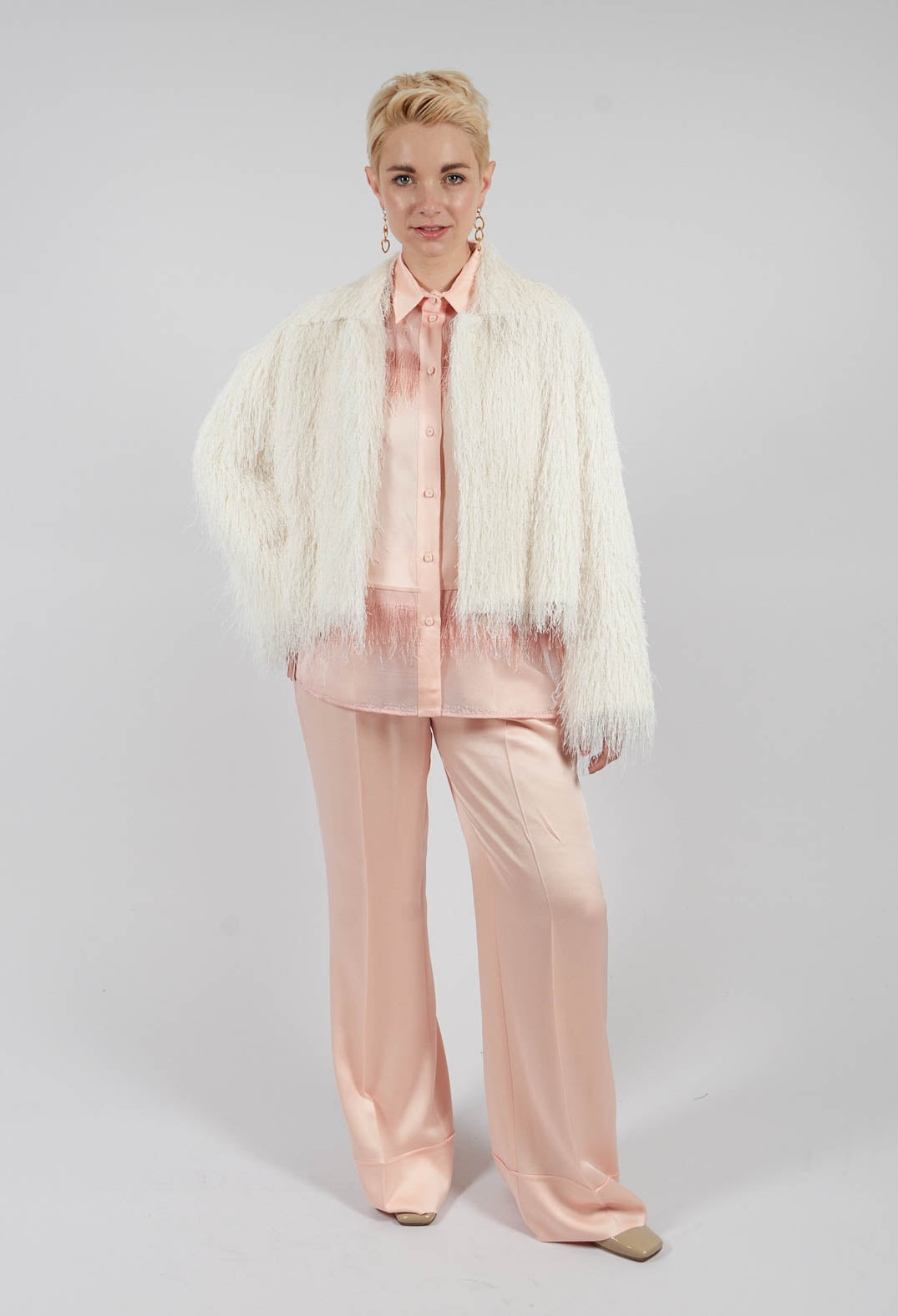 Aura Satin Trousers in Arizona Sunrise