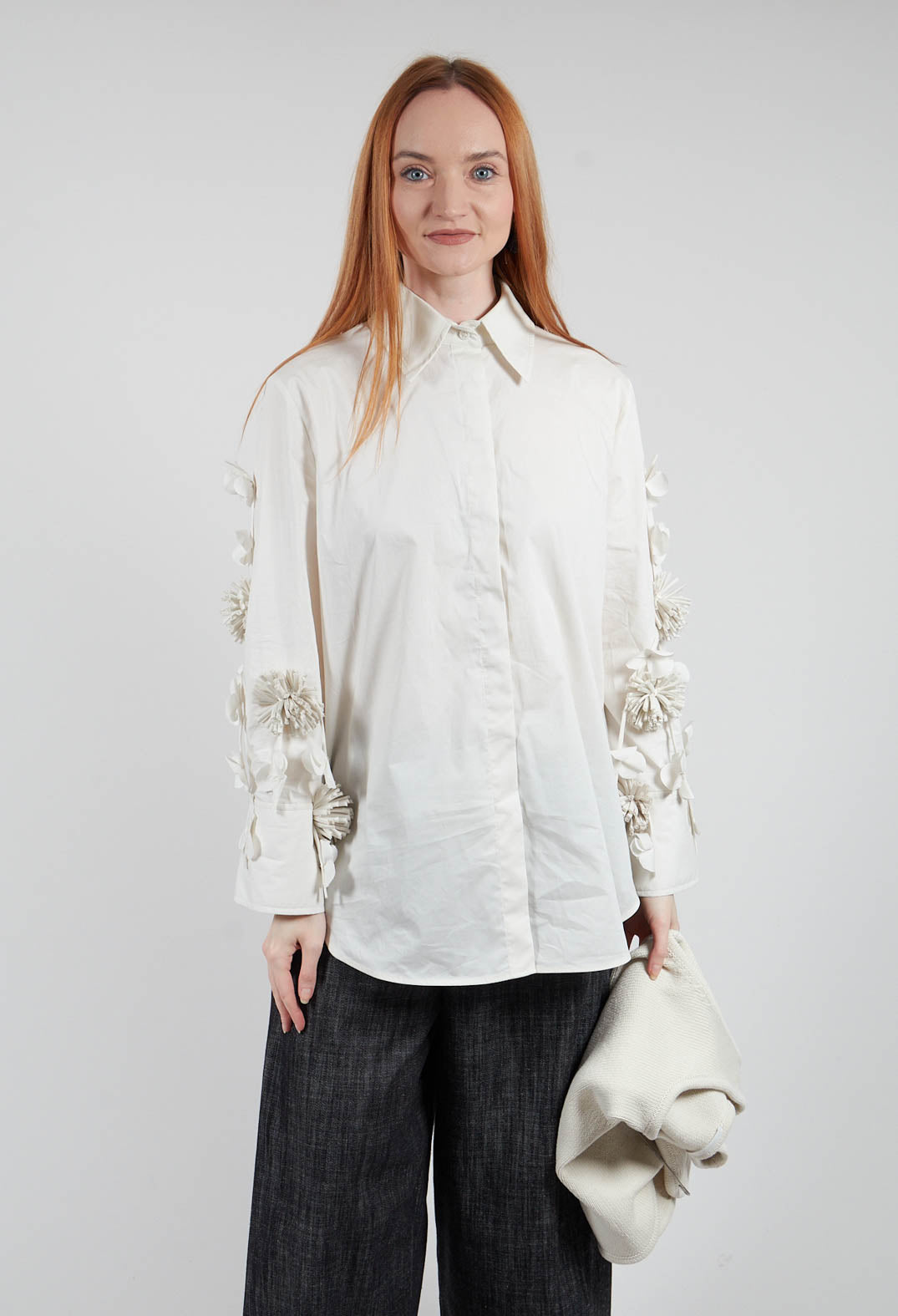 Embellished Shirt in Vanilla