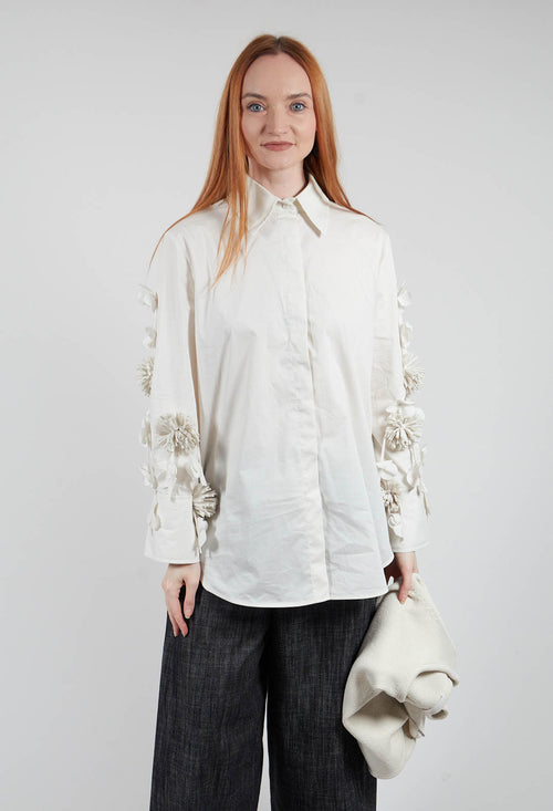 Embellished Shirt in Vanilla