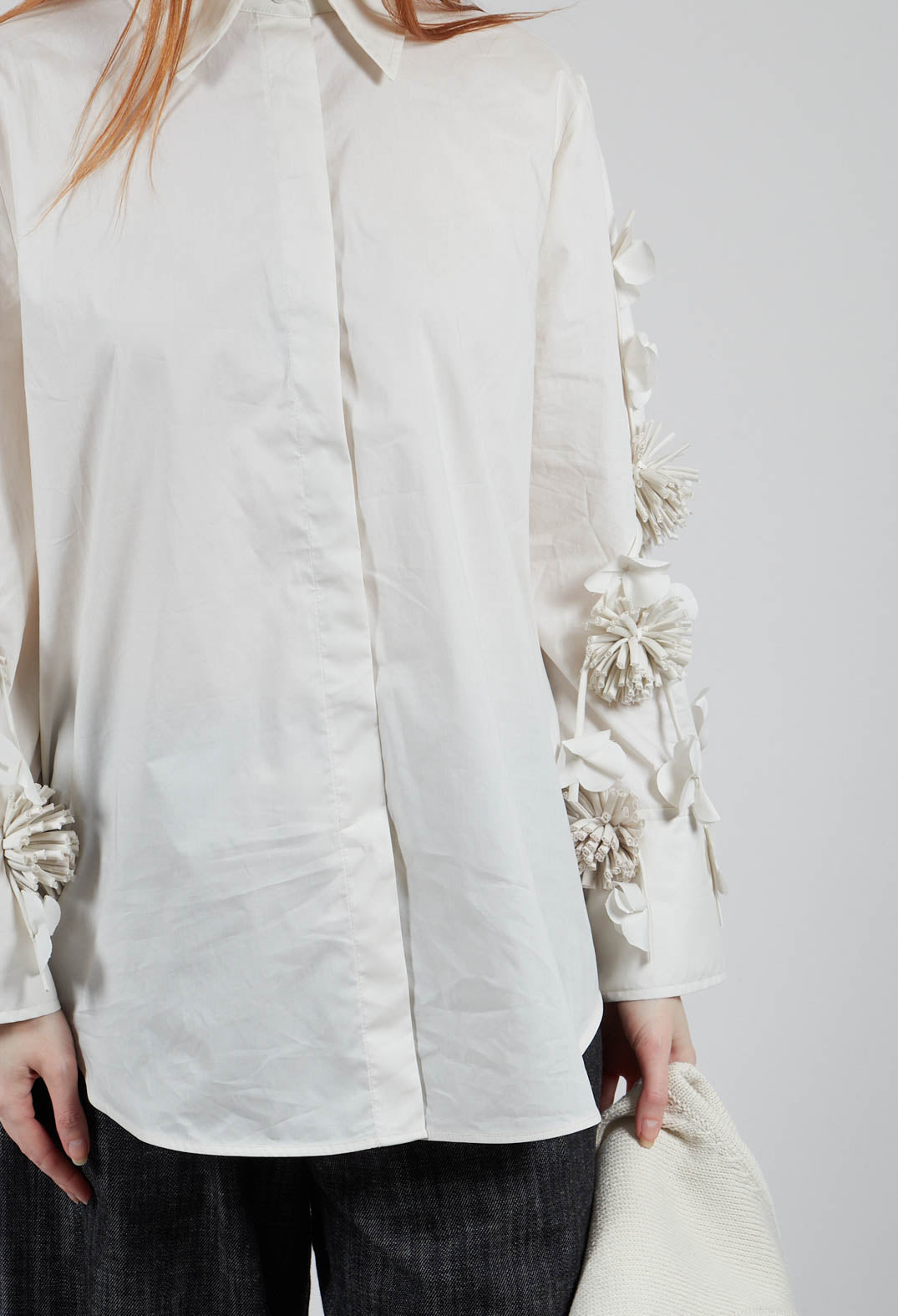 Embellished Shirt in Vanilla