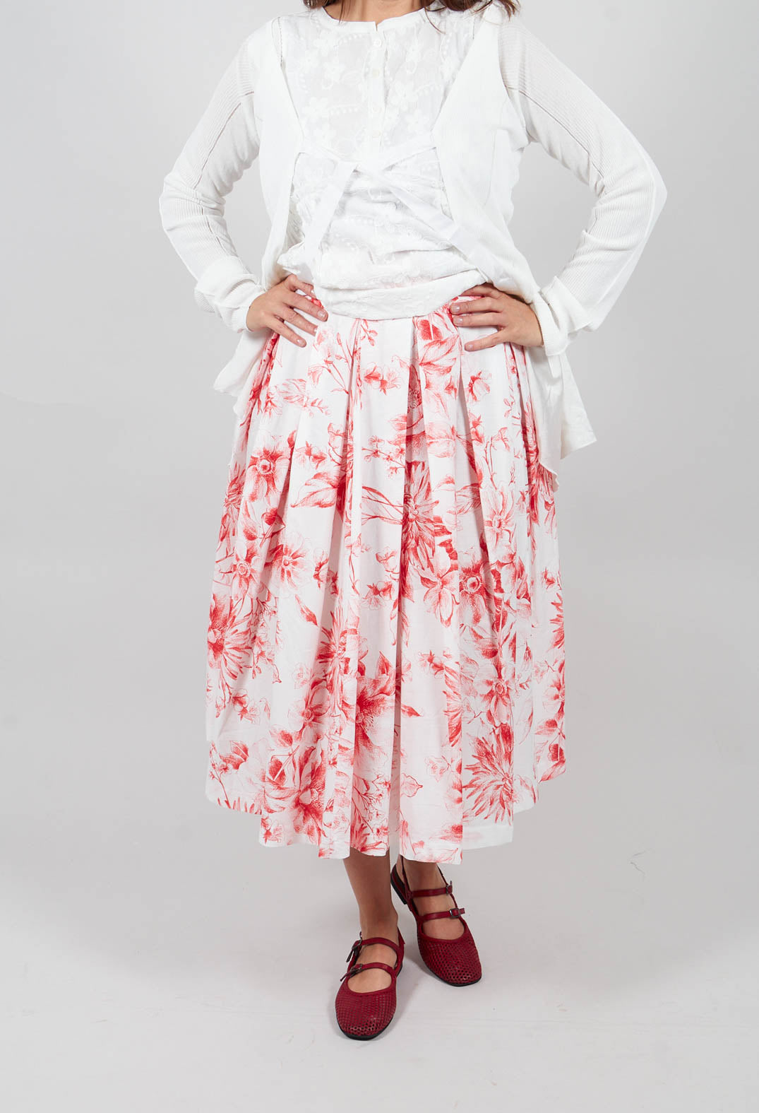 Iris Skirt in Rosso