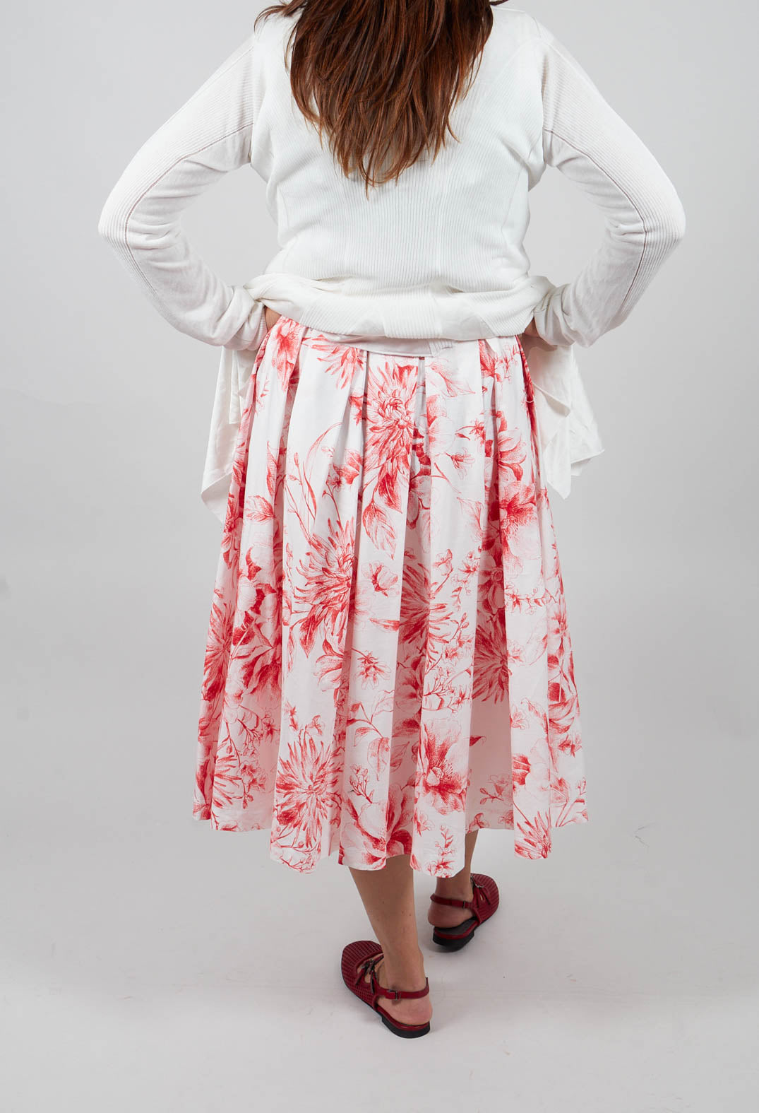 Iris Skirt in Rosso