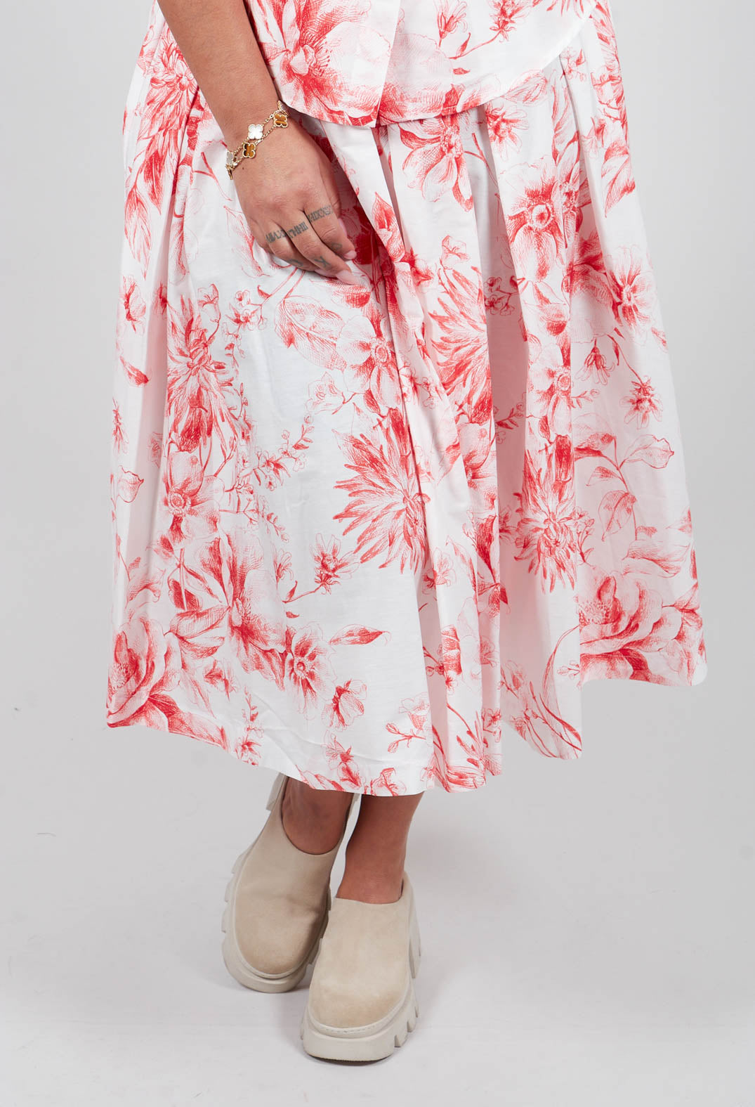 Iris Skirt in Rosso