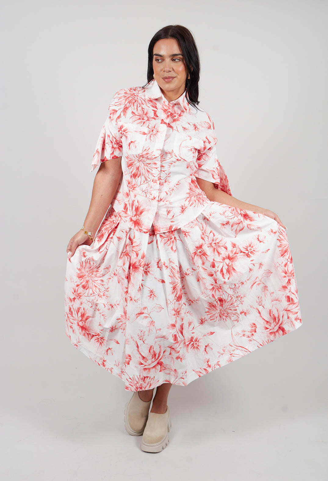 Iris Skirt in Rosso