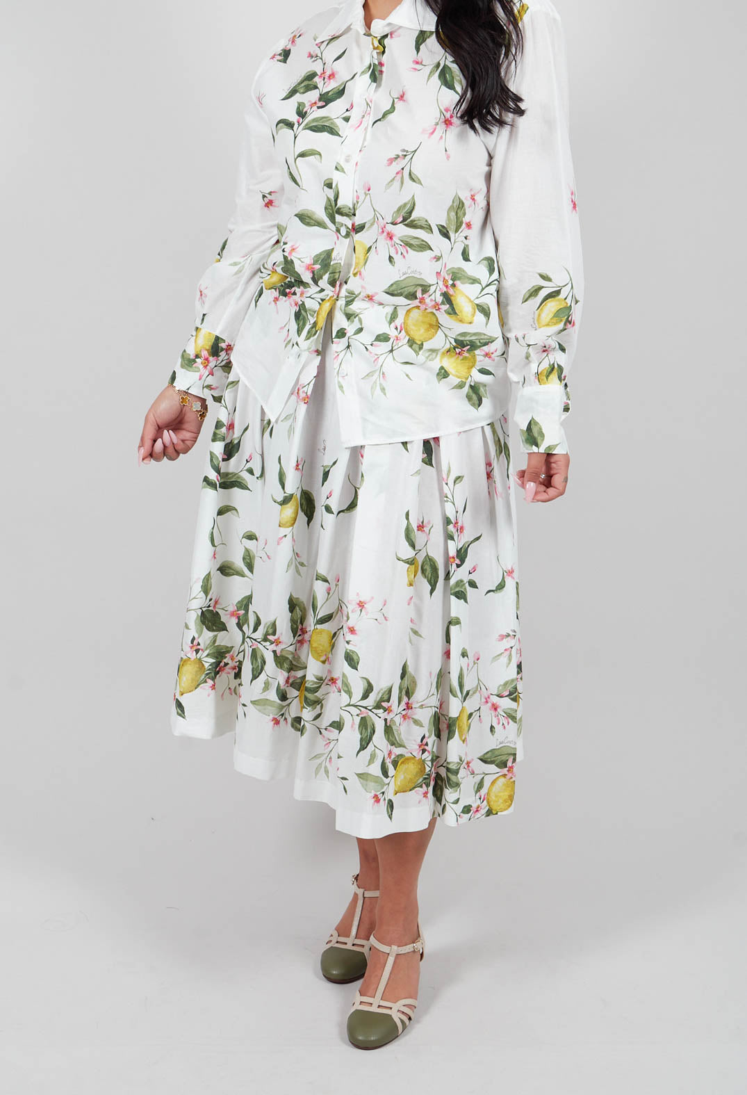 Iris Skirt in Panna Limoni