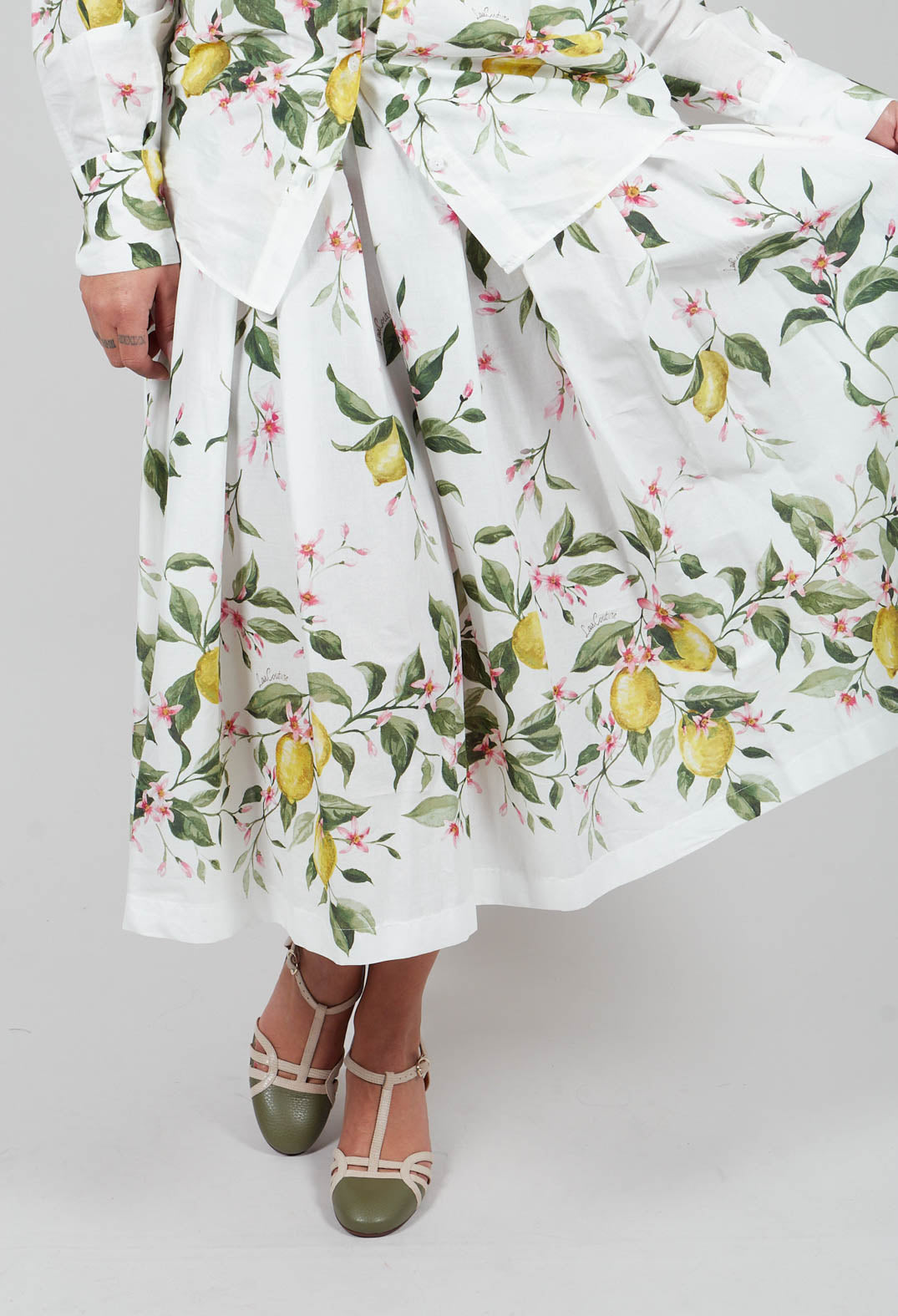 Iris Skirt in Panna Limoni