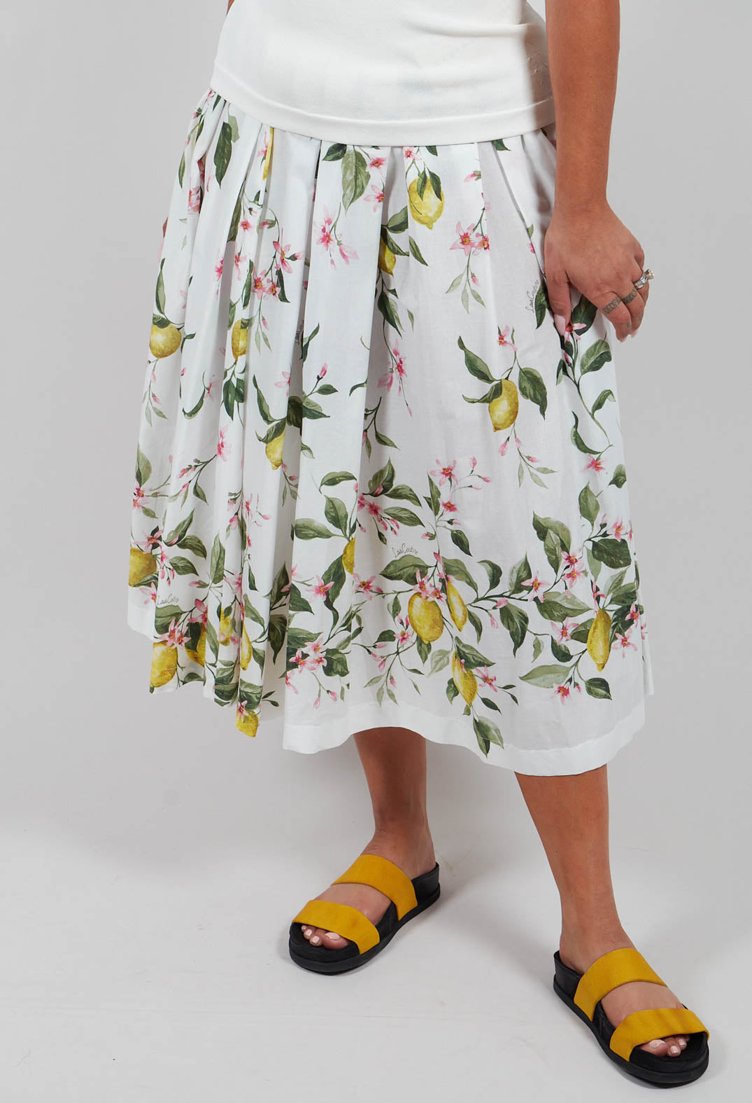 Iris Skirt in Panna Limoni