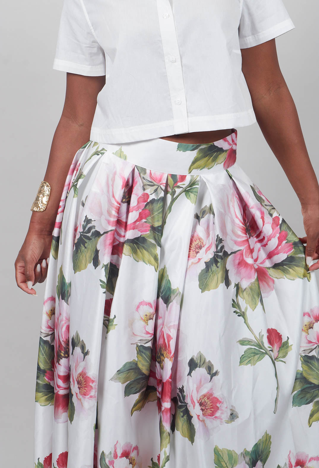 Ciliegio Skirt in Fiori Rosa