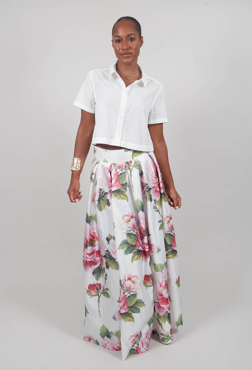 Ciliegio Skirt in Fiori Rosa