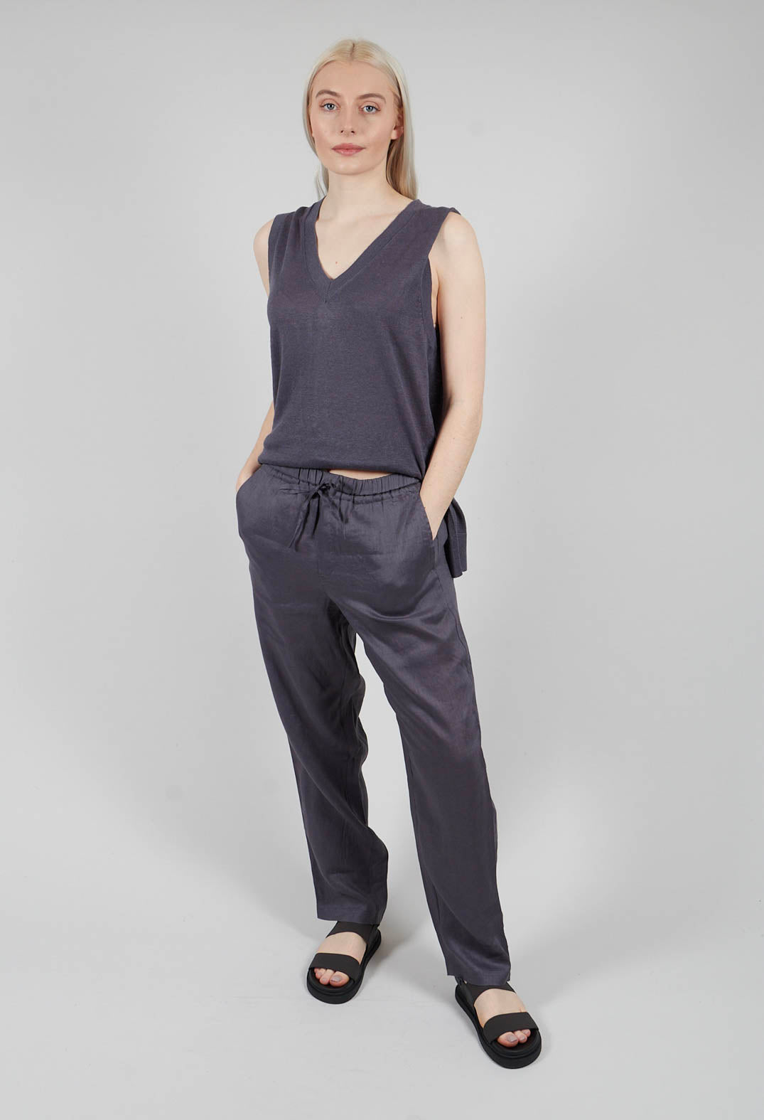 Indialf Trousers in Storm Grey