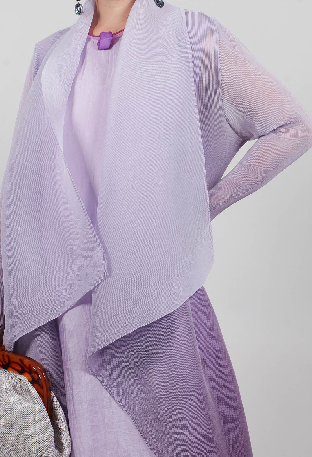 Collare Coat in Foggy Lavender