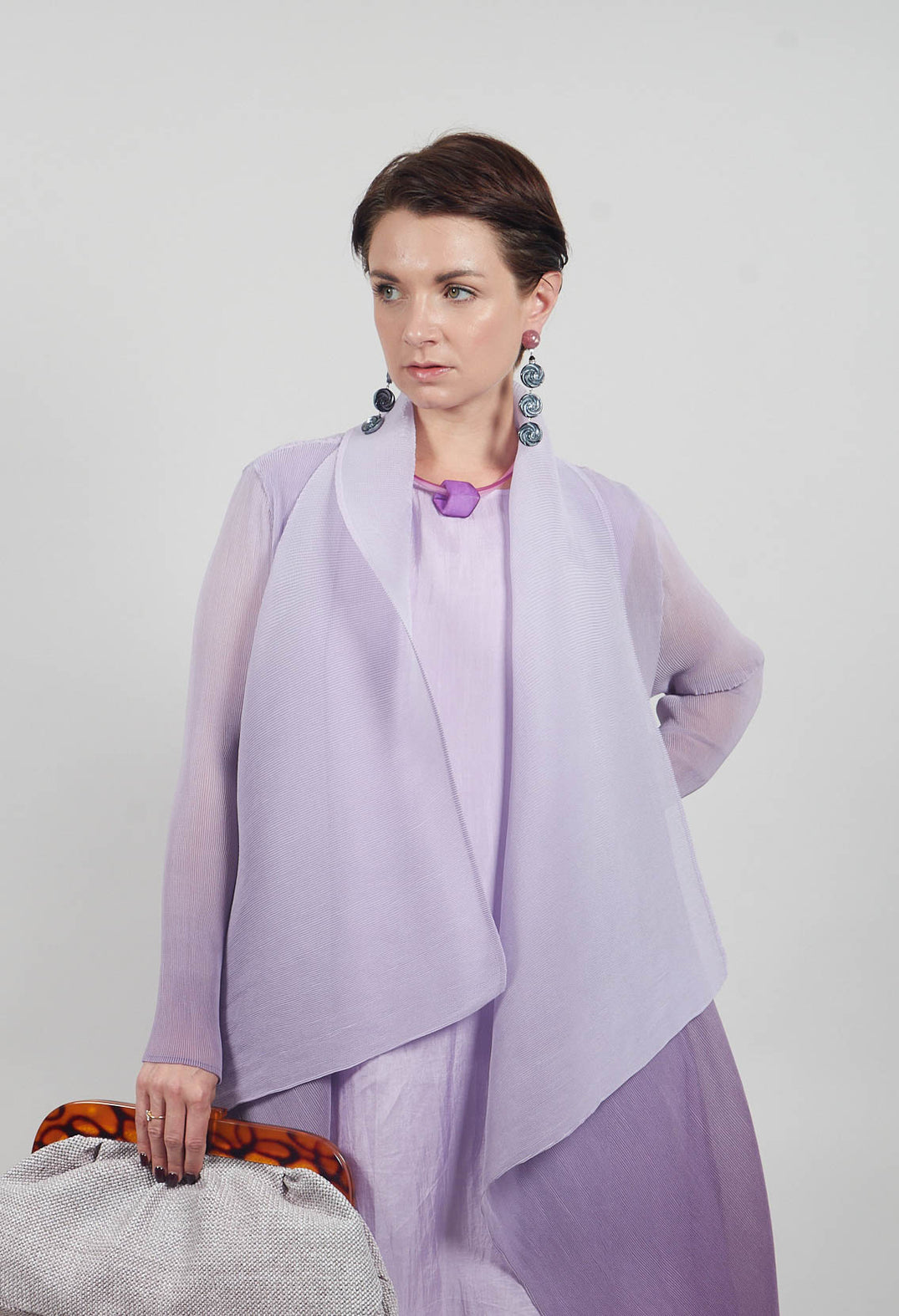 Collare Coat in Foggy Lavender