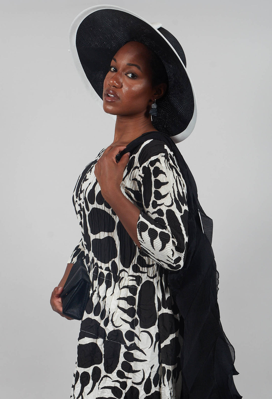 Three Quarter Sleeve Smash Dress in Moonbear