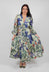 Long Ligea Dress in Verde Floreale