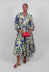 Long Ligea Dress in Verde Floreale