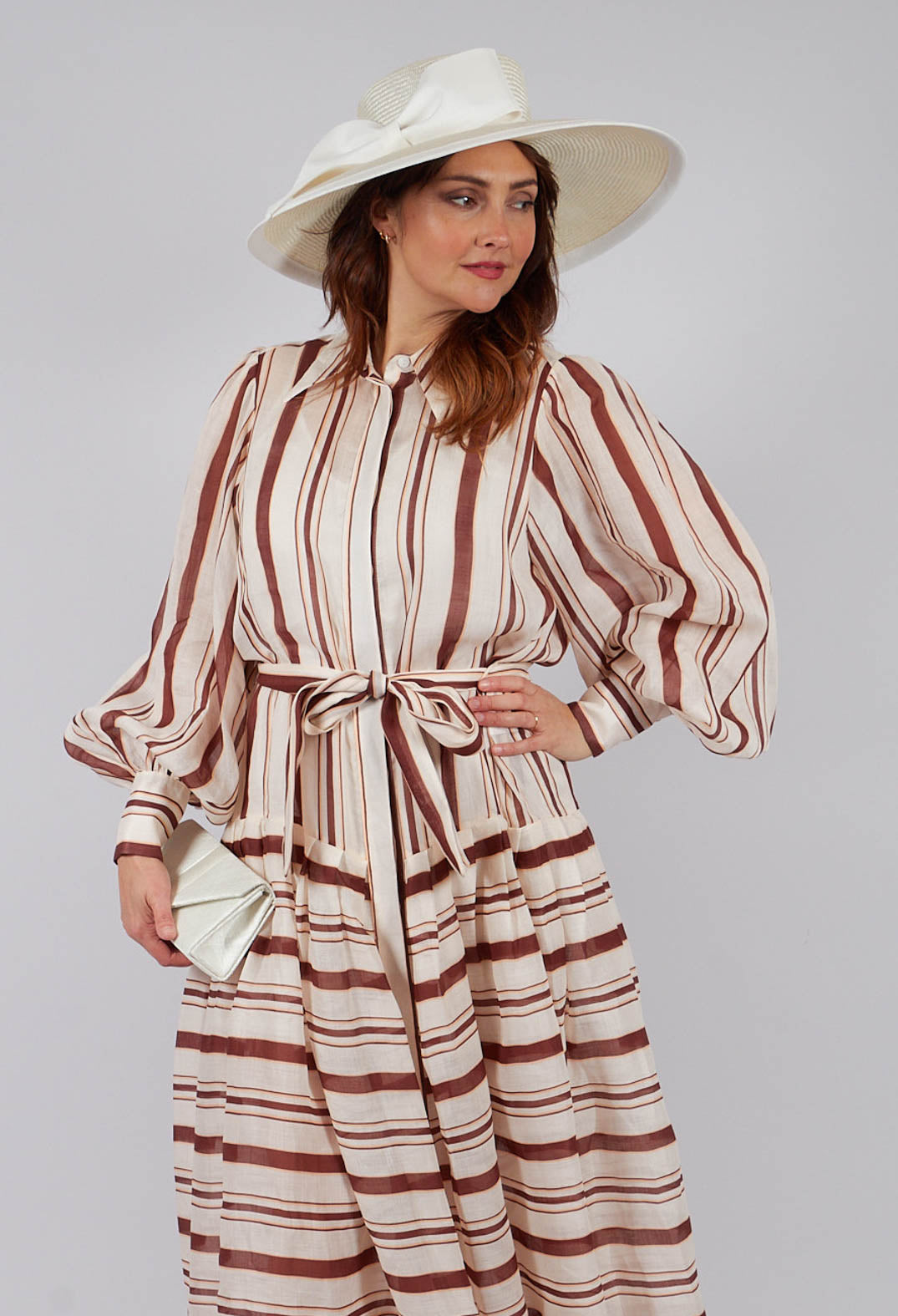 Cannella Dress in Riga Marrone