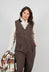 Waistcoat in Blue Brown Check