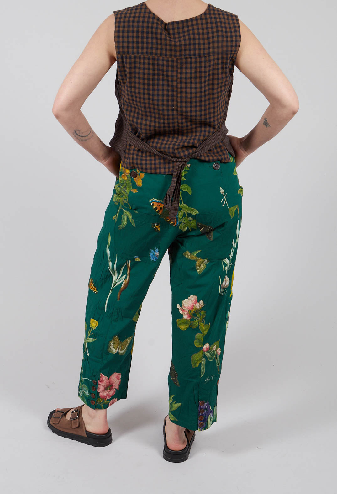 Patterned Trouser in Jandin Vert