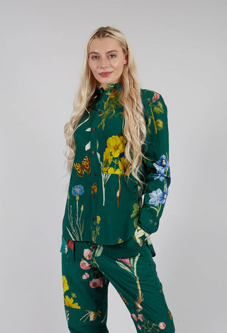Patterned Collared Shirt in Jandin Vert