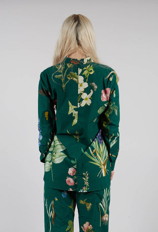 Patterned Collared Shirt in Jandin Vert