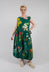 Patterned Sleeveless Maxi Dress in Jandin Vert