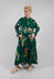 Patterned Long Sleeve Maxi Dress in Jandin Vert