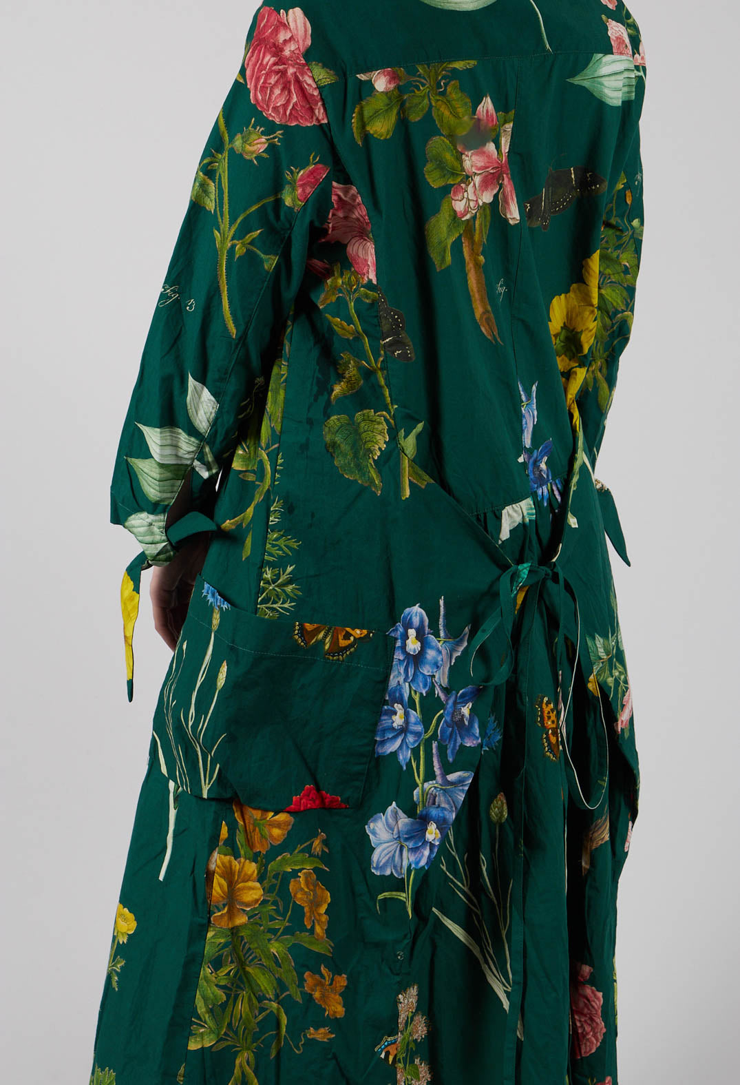 Patterned Long Sleeve Maxi Dress in Jandin Vert