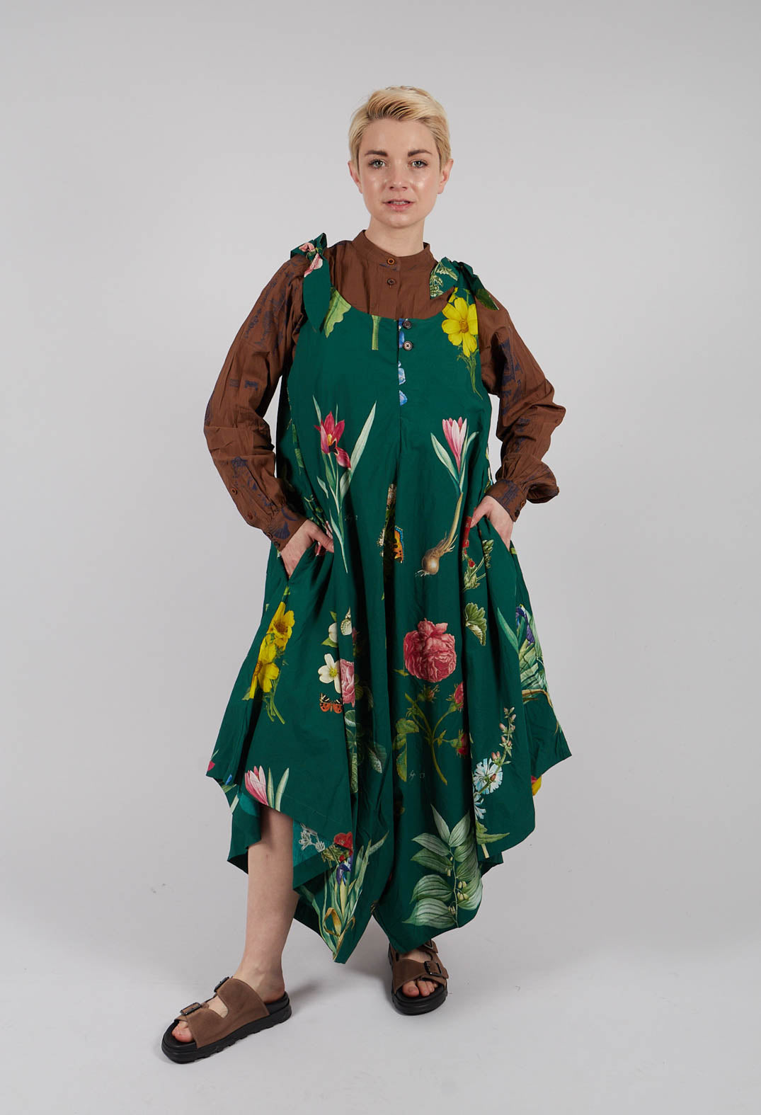 Patterned Jumpsuit in Jandin Vert