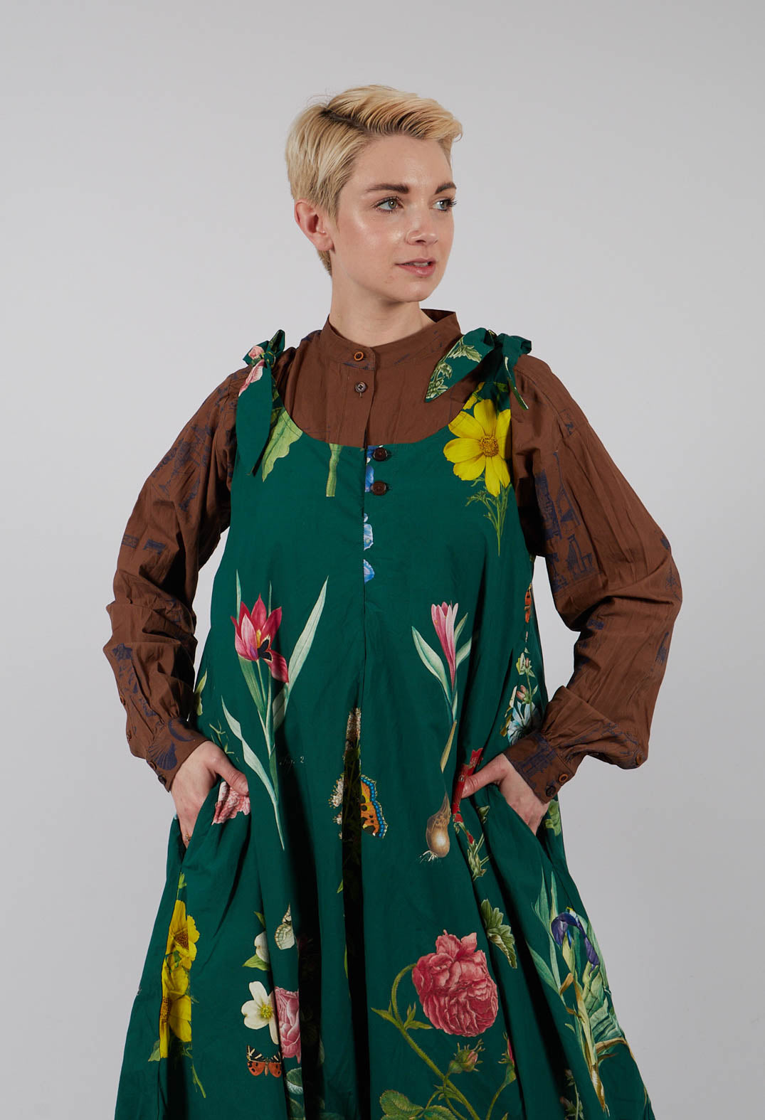 Patterned Jumpsuit in Jandin Vert