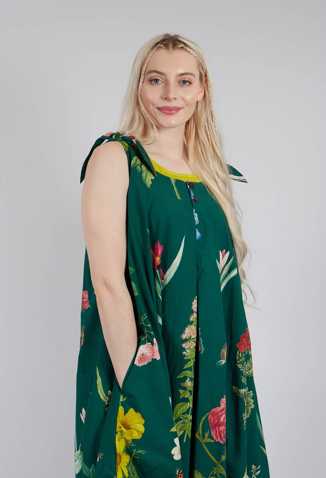Patterned Jumpsuit in Jandin Vert