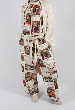 Patterned Wide Leg Trouser in L'Alphabeth