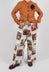 Patterned Wide Leg Trouser in L'Alphabeth