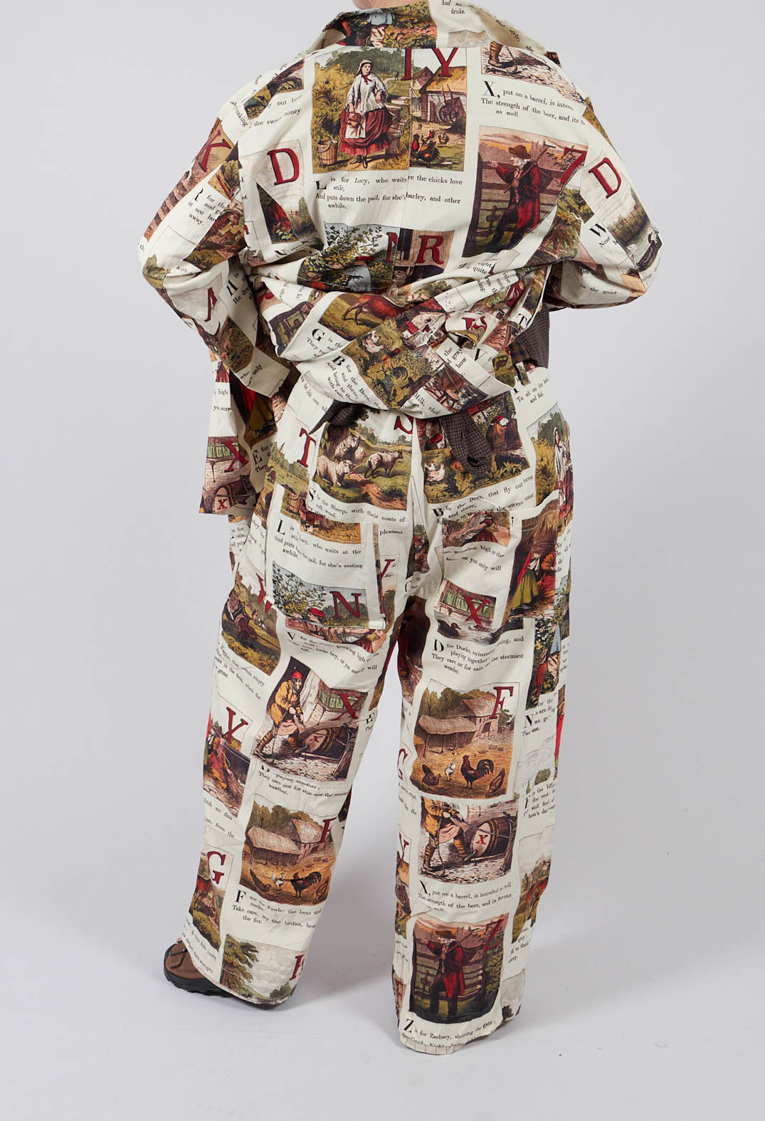 Patterned Wide Leg Trouser in L'Alphabeth