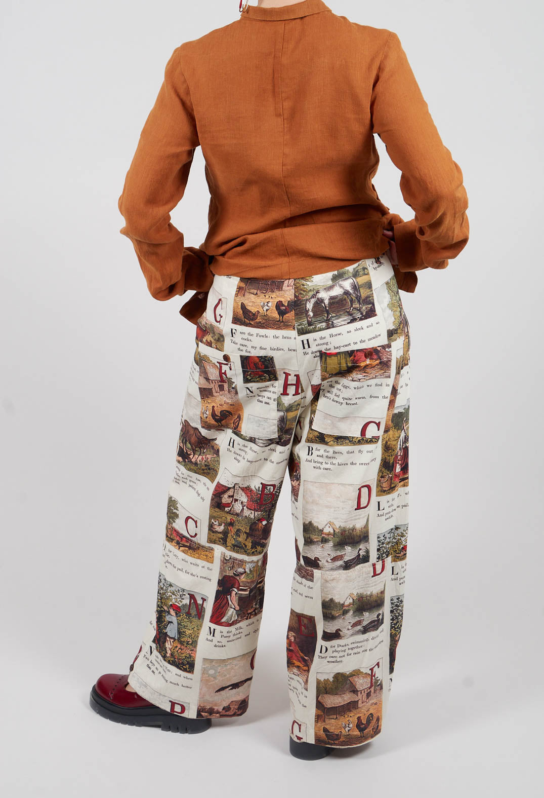 Patterned Wide Leg Trouser in L'Alphabeth