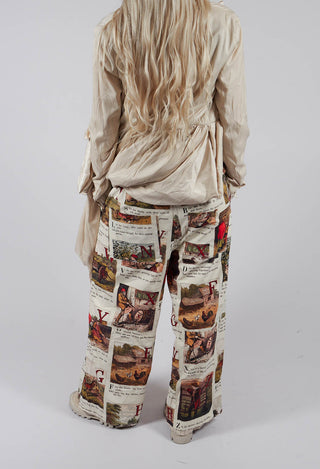 Patterned Wide Leg Trouser in L'Alphabeth