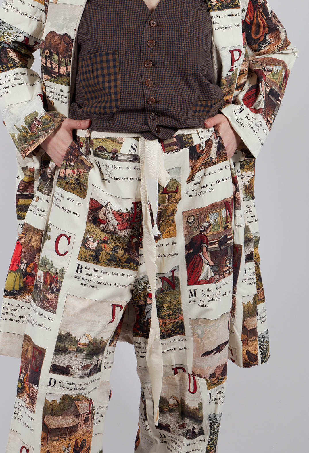 Patterned Wide Leg Trouser in L'Alphabeth