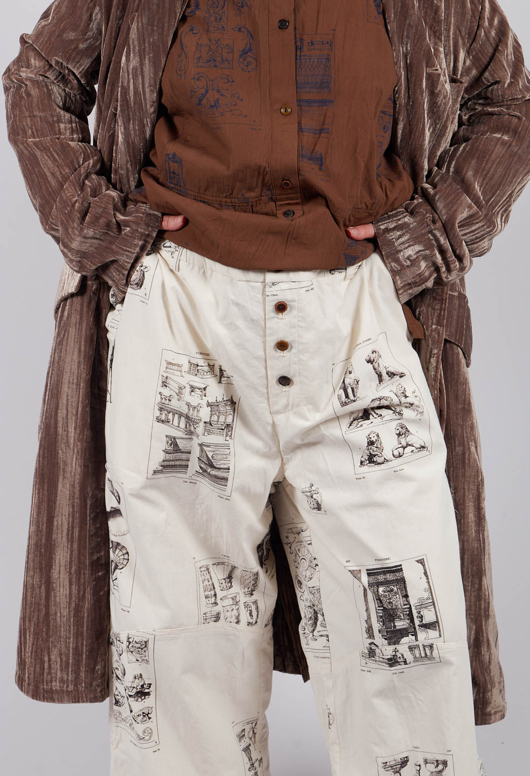 Patterned Wide Leg Trouser in L'Alphabeth
