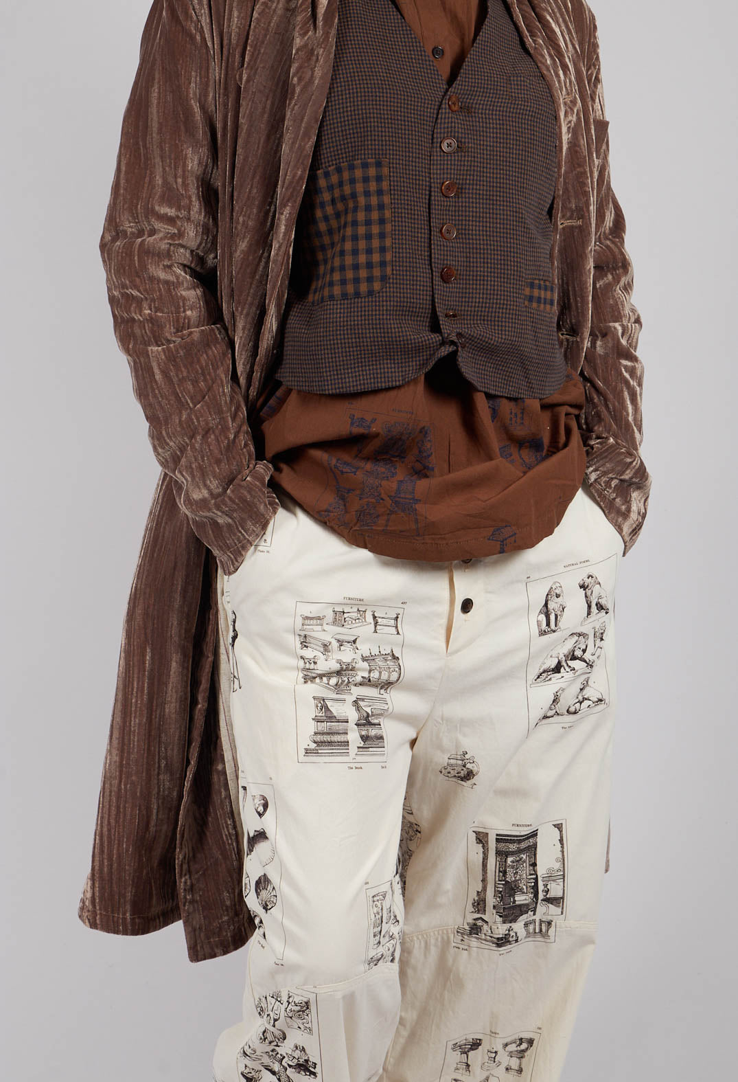 Patterned Wide Leg Trouser in L'Alphabeth